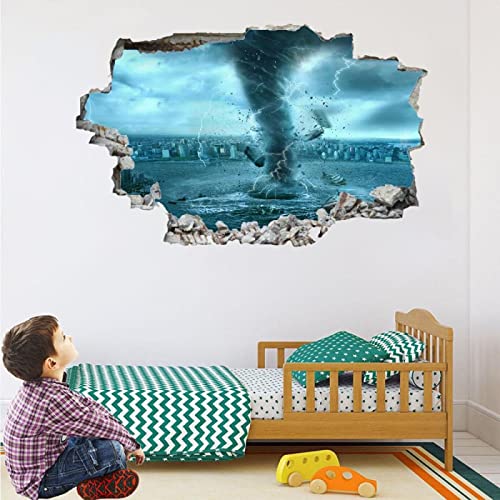 Vinilo decorativo tornado 3D vinilo removible 110x70 cm miniatura 4