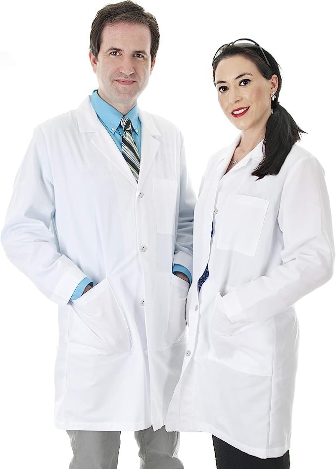Unisex Doctors Lab Coat Apron Men Women White Long Sleeve Lab Coats Doctors, Dentists, Students Scientists (Small) (B0C9DKGSDQ) Amazon Price History, Amazon Price Tracker