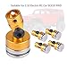 Dilwe 4Pcs Body Post Mount, Aluminum Magnetic Invisible Body Post Mount for SCX10 4WD 1:10 RC Car(Yellow)