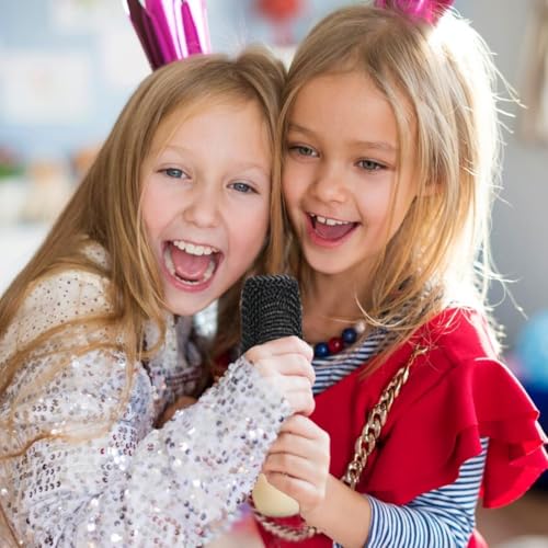 Image of Rechargeable Karaoke Mic with Speaker | Wireless Mini Portable Bluetooth Mic with RGB LED Lights | Singing Musical Toy & Birthday Gift for Kids, Boys, Girls and Adults