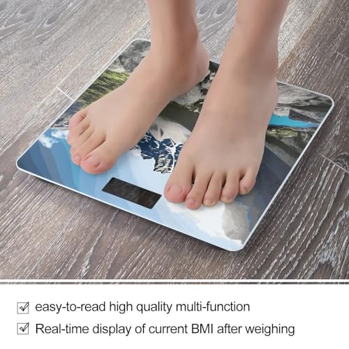 Báscula digital de baño Mountains con vidrio templado miniatura 5