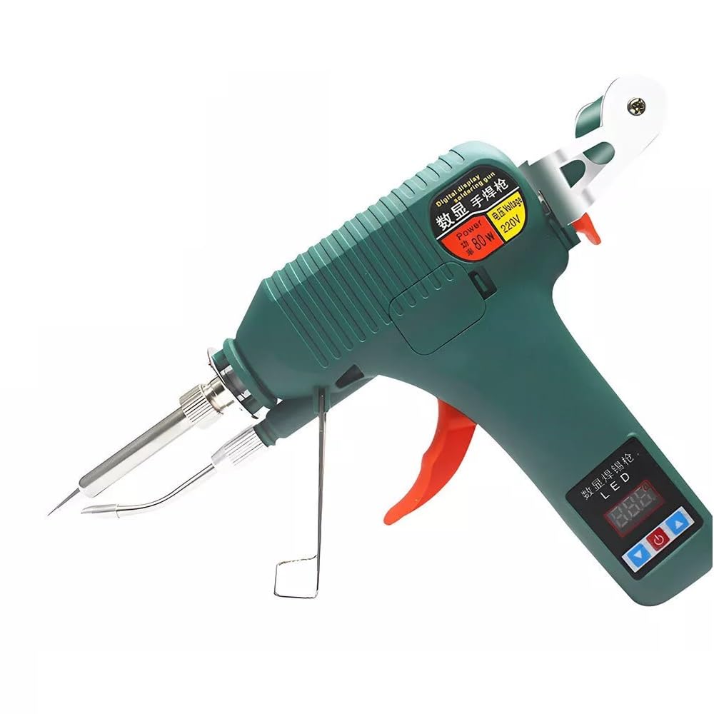 Soldering Gun Soldering Iron with Adjustable Temp 180-520°C,ON/OFF Button,80W LED Digital Internal Heat Soldering Gun,Auto Send Tin Soldering Kit for Electronics Welding Repair DIY-picture-20