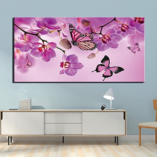 Toile artisanale peinture diamant 5d complet orchidée contre le stress