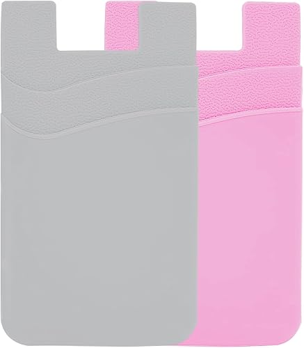 Práctica y versátil cartera para teléfono celular, se adhiere en la parte posterior del teléfono, bolsillo de silicona de alta calidad con adhesivo