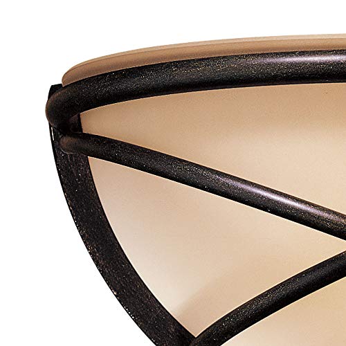 Minka Lavery Wall Sconce Lighting 1971-138, Aspen Ii Glass Damp Bath Vanity Fixture, 1 Light, 100 Watts, Bronze #TOP1