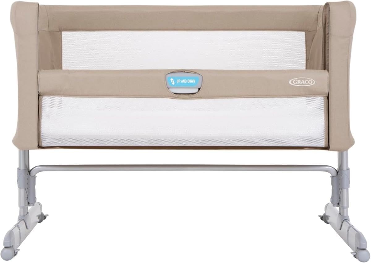 Graco Sweet2Sleep łóżeczko boczne typu co-sleeping, nadaje się od urodzenia do ok. 6 miesięcy (maks. 9 kg), kolor Oatmeal