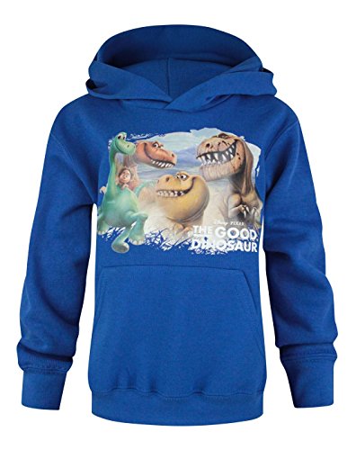 Shirt à capuche Le Bon Dinosaure bleu garçon vêtement enfant imprimé dinosaures