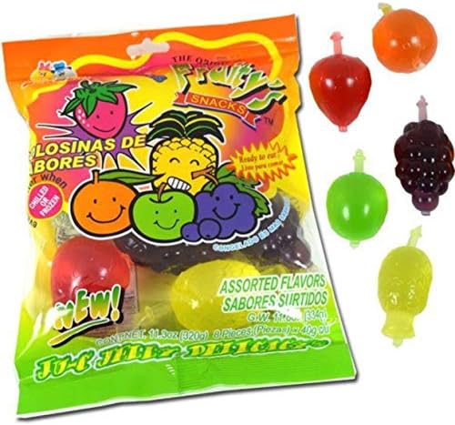 Dindon Fruity Snack Tiktok Ju-C Jelly Fruit Candy Bag 11.3 Oz 5 Flavors Strawberry, Sour Apple, Pineapple, Grape, And Orange Tasty Fruity Jelly Snack