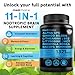 12-in-1 Nootropic Ginkgo Biloba for Brain Support, Memory and Focus - B12, Alpha GPC, L Theanine and Choline Supplements with Bioperine Non Caffeinated 1321mg (60ct)
