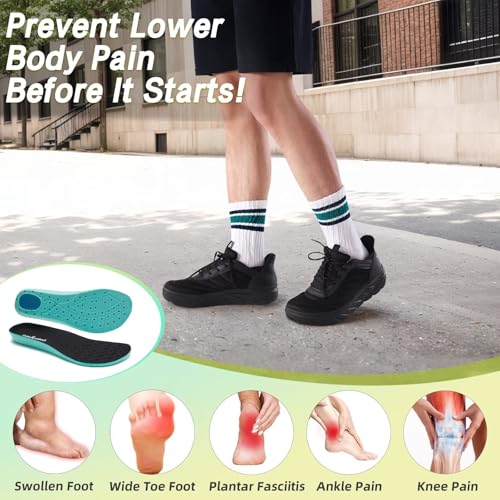 Men's Orthopedic Diabetic Wide Running Shoes: Comfortable Arch Support Plantar Fasciitis Sports Shoes for Easy On/Off, High Arch Orthotic Swollen Tennis Fashion Sneakers for Foot and Heel Pain Relief4