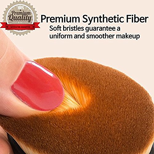 Vivace Professional Multifuction Makeup Oval Brush 5 pieces set With Classy Gift Box/Foundation Cream Concealer Blending and Contouring Extrasoft brush/including XL size