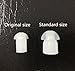 A AIRSN Replacement Mushroom Earbud Ear Tips for M0torola Kenwood Two Way Radio Coil Tube Audio Kits/Transparent Acoustic Tube Earpieces (Standard Mushroom)