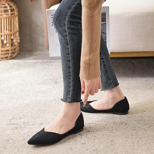 Women's Pointed Toe Ballet Flats Comfortable Walking Ballerina Shoes Dressy Casual Slip On Flats for Women3