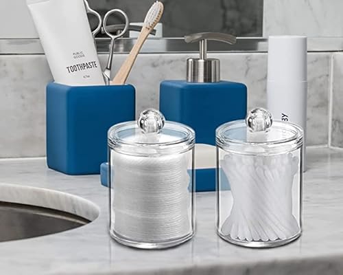 image for JIRONN 3 Pack Qtip Holder Dispenser for Cotton Ball, Cotton Swab, Cott