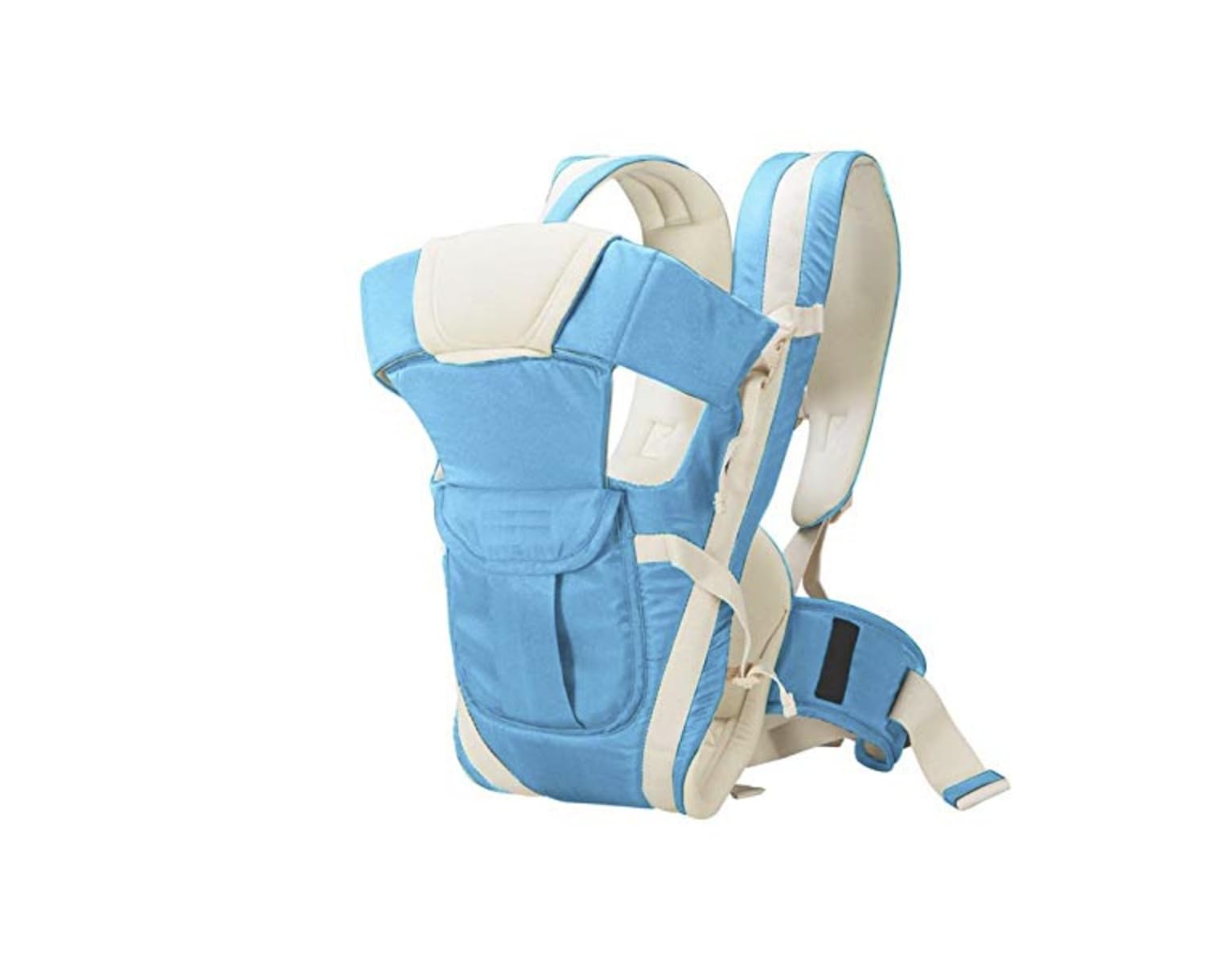 SmilyKid Baby Carrier Bag/Adjustable Hands Free 4 in 1 Baby/Baby Safety Belt/Child Safety Strip/Baby Sling Carrier Bag/Baby Back Carrier Bag Front Carry Facing (Sky Blue)-image-13