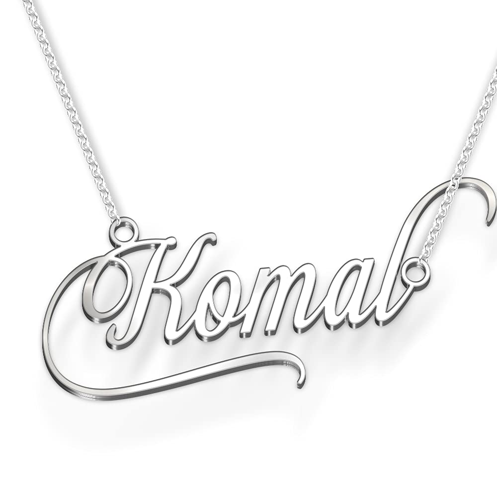 DREAMRAX Komal Name Necklace in Silver Polish – Elegant Cursive Font, Personalized Jewelry for Women & Girls, Anti-Tarnish, Splash Proof, Custom Gift, Stylish & Timeless Design for Special Moments (B09DL6Z19Y) Amazon Price History, Amazon Price Tracker