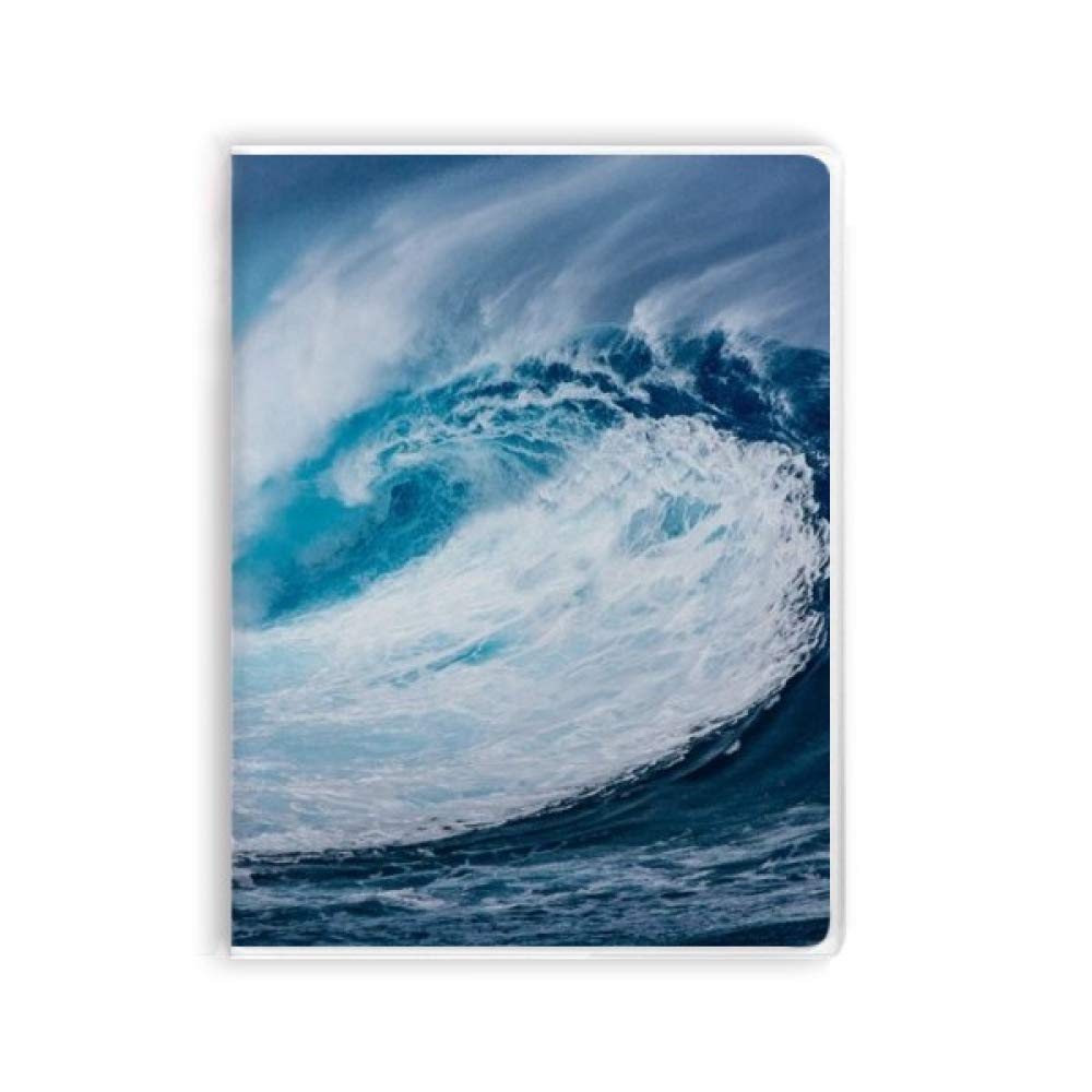 Carnet de notes et journal intime à couverture souple vagues blanches