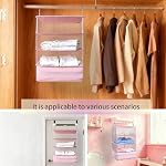 Hanging Travel Closet Organizer Value Shelves Closets Organisateurs et stockage pour le Hanging Closter Organizer, stockage de cubes d'emballage,XL,rose