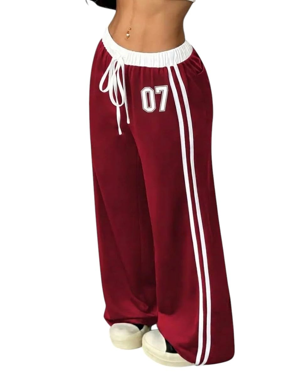 Korean Style Casual Track Pants for Women | Relaxed Fit with Pockets-image-49