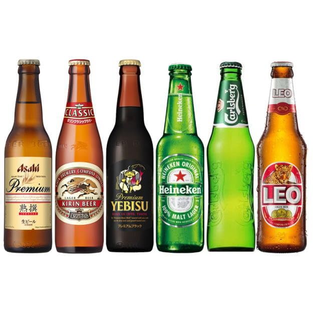 Amazon.co.jp: 日本と世界を飲み比べ 日本のビール3種 世界のビール3種