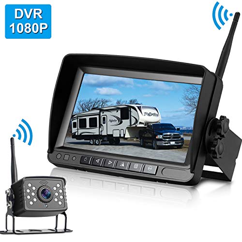 Rohent FHD 1080P Digital Wireless Backup Camera with 7" DVR Monitor High-Speed Observation