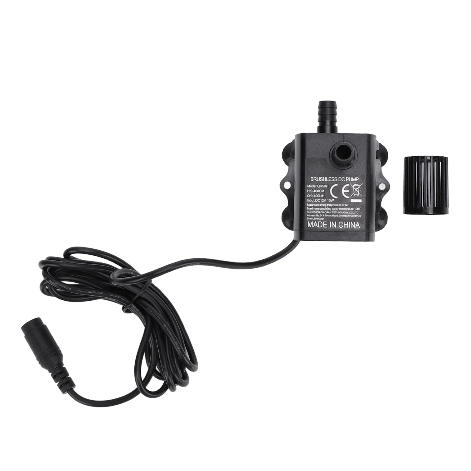 Amazon | 小型噴水用水中ポンプ 流量調整可能 DC 12V 10W 0-400L/H 0