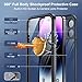 SPIDERCASE Only Designed for iPhone 14 Pro Case Waterproof,Built-in Lens & Screen Protector, Full Heavy Duty Protection,12FT Military Shockproof, Dustproof, Anti-Scratched Phone Case,Black/Clear