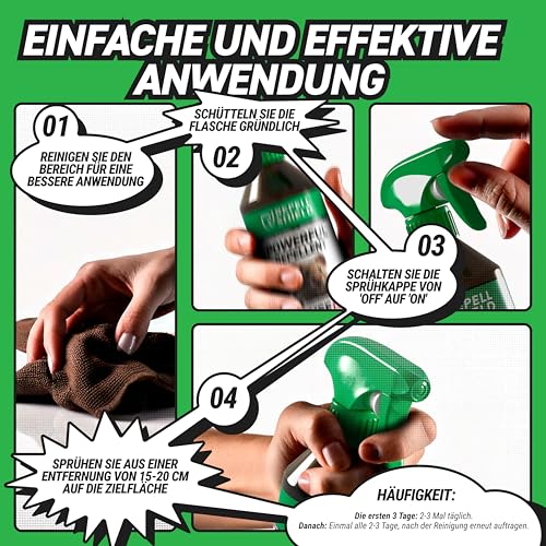 RepellShield® Hundeabwehrspray -250ml - Nicht färbend - Hunde Abwehrspray zur Ausbildung & Erziehung - Bitterspray Hund zur Abschreckung gegen Kauen & Beißen von Möbeln - Hundeschreck