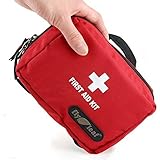 Dewel ファーストエイドバッグ 救急バッグ 医療バッグ 小型 防水 隔てる網２層 手提げ・腰掛け 携帯・収納便利 全開式ファスナー 生活雑貨 旅行/出張/アウトドア/登山/ホーム救急バッグ 中身なし