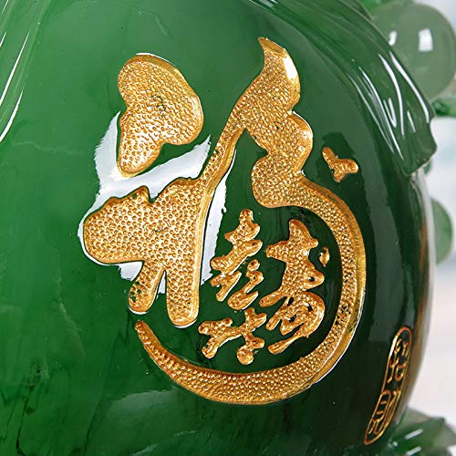Wu Lou en jade véritable, une sculpture Feng Shui raffinée pour cave à vin et salon