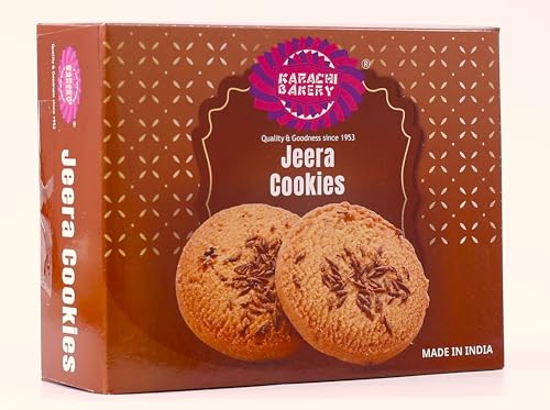 Image of Karachi Bakery Jeera Flavour Cookie, 400gm | Tea Time Snack | Delicious Cookies | Vegetarian