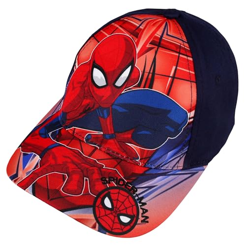 Gorra de béisbol para niñas y niños para el Verano, Gorra de béisbol Ajustable (FR/ES, Números, 54, 55, Marvel Spider Man Dark Blue)