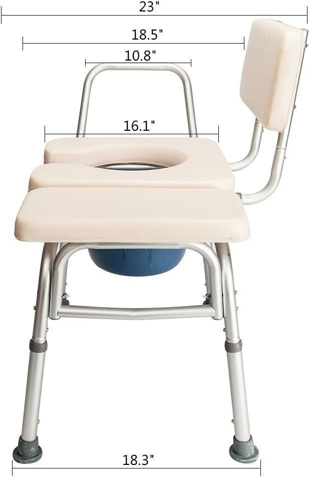 Mefeir Commode Toilet Chair Heavy Duty, Medical Kuwait Ubuy