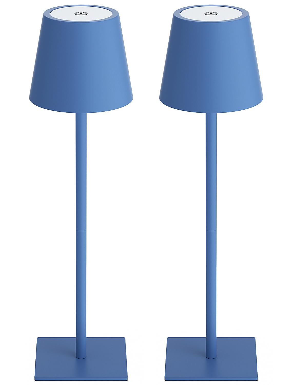 Kakanuo Cordless Rechargeable Table Lamp Navy 5000mAh Battery Operated Lamps, 3 Colors Stepless Dimming Touch Lamp for Living Room, Kitchen Counter, Dining, Outdoor Patio, 2 Pack