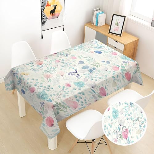 Nappe rectangulaire imperméable microfibre épaisse anti tache 140x180 cm lot de 2 - 4