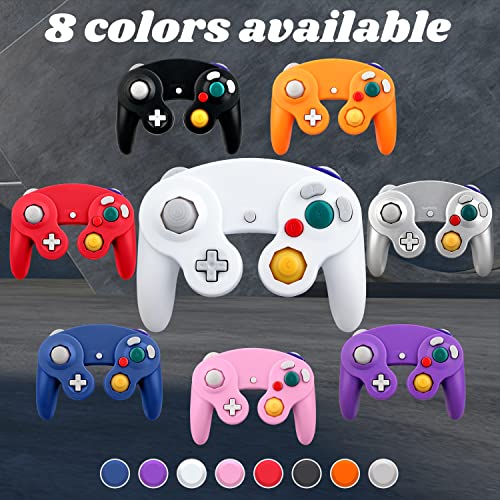 OSTENT Controle de jogo com fio Shock para Nintendo GameCube NGC Wii Video Game Cor Branco