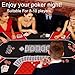 CONTINUE Poker Table Mat - 8-10 Player Texas Hold'em Poker Mat with Anti-Slip Rubber Base and Carrying Bag for Poker Games, Blackjack, Casino (Small-red)