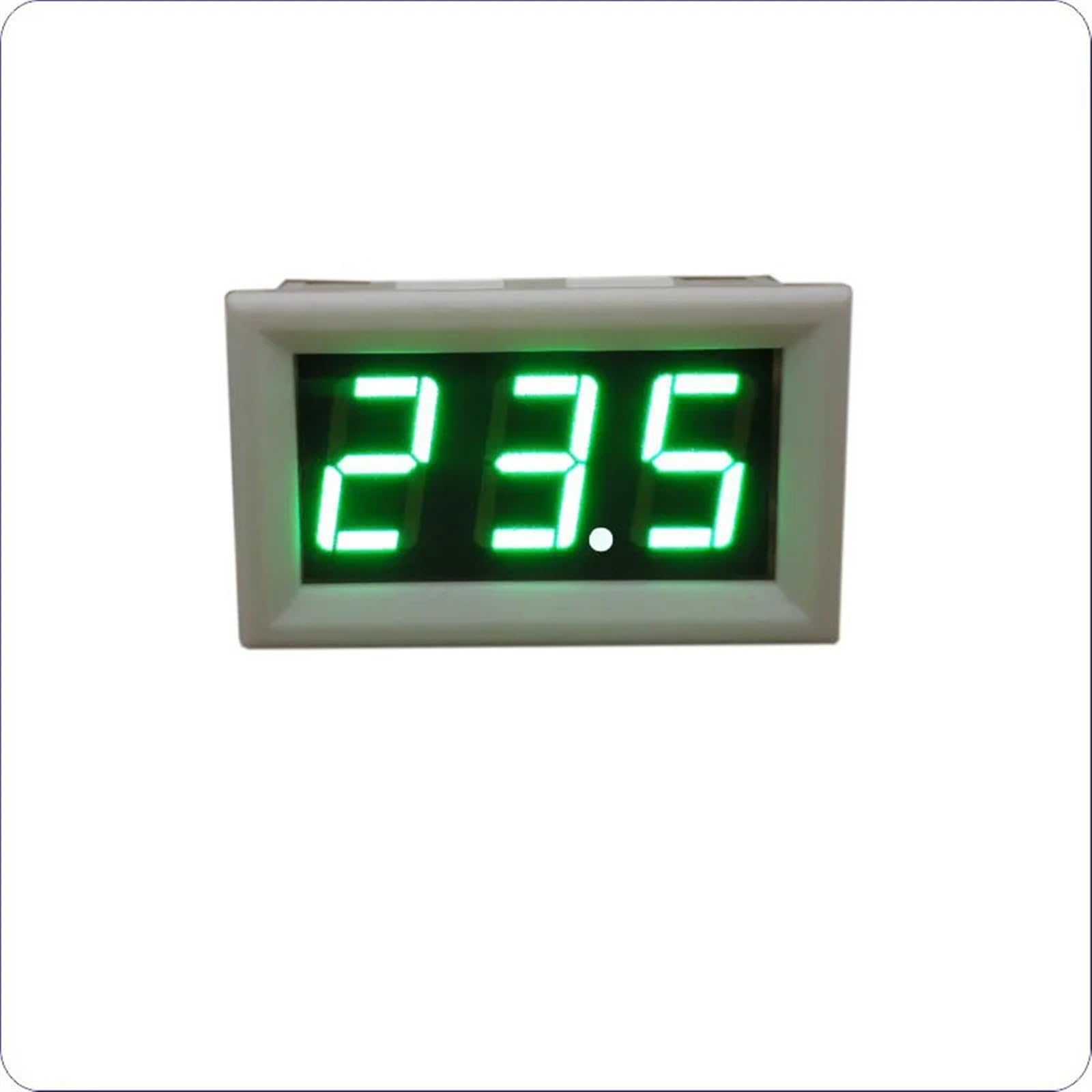 10 pz Misuratore di tensione a tre fili DC0-100V DC Voltmetro 0.56 '' Rosso Blu Verde LED Volt digitale Tester di pannello (Color : White-Green)