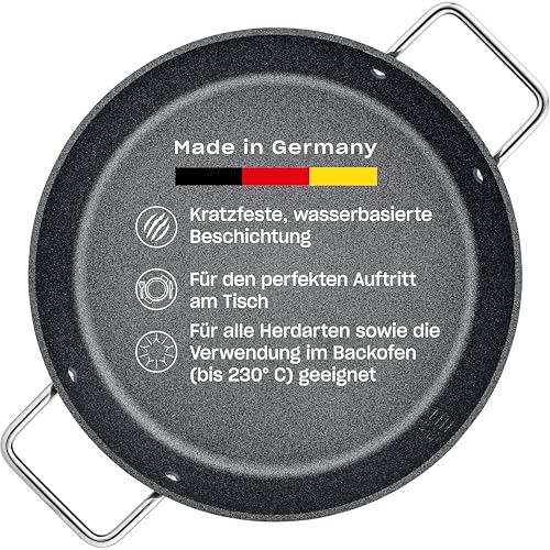Fissler Adamant/Servier-Pfanne (Ø 28 cm) Aluminium-Bratpfanne, beschichtet, antihaftend, hoher Rand, kratzfest – Induktion