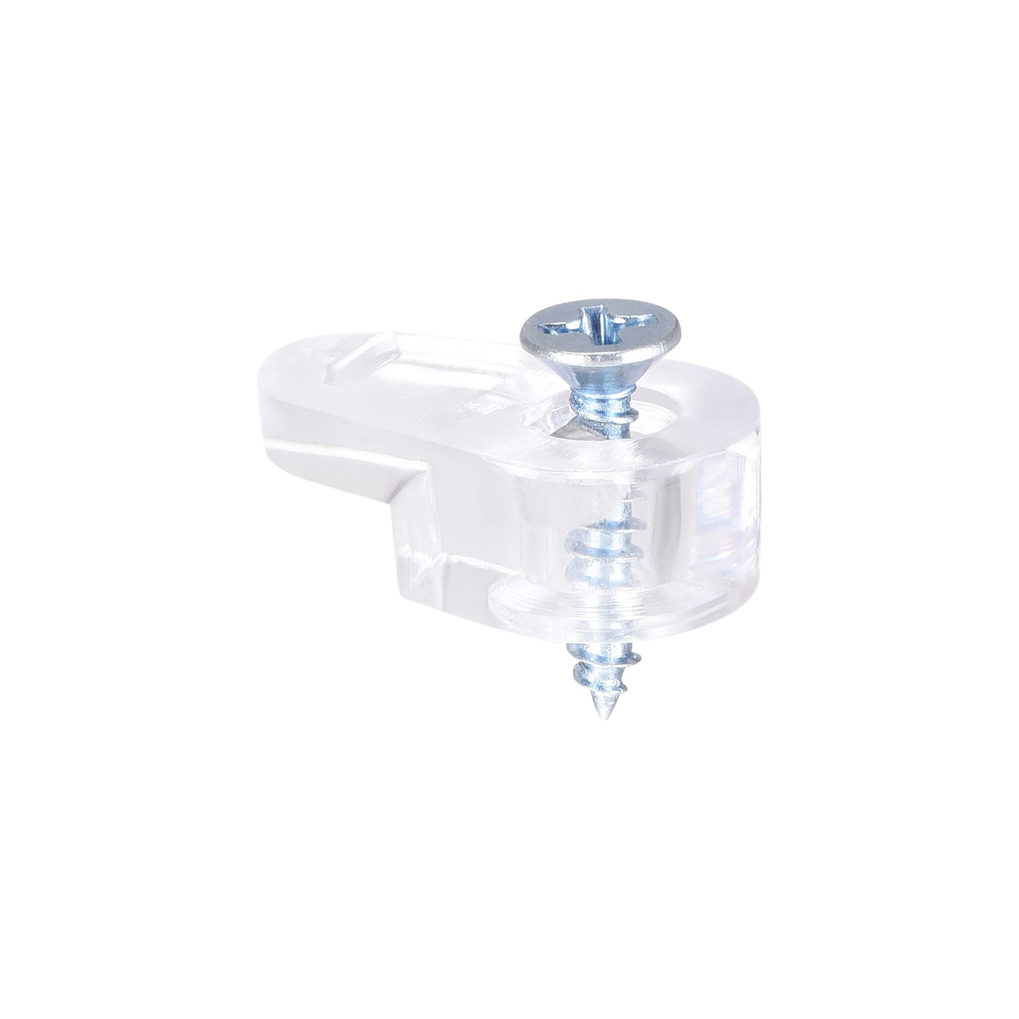 PATIKIL 20x11mm Vetro Ferma Clip Kit, 20Set Armadio Porta Clip Specchi Supporto con Viti per Porte Finestre