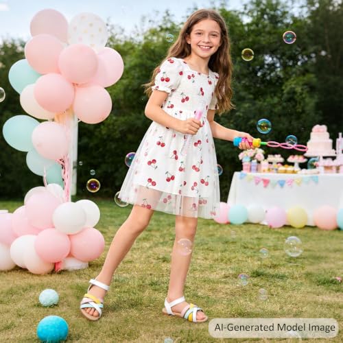 Image of Felix & Flora Toddler Girl Sandals - Little Girl Easter Dress Shoes Lightweight Open Toe Beach Holiday Flats
