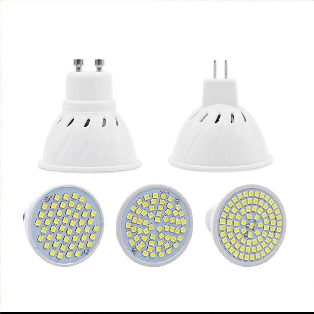 RZL Lighting, Confezione da 50, Lampadina Faretto LED AC220V E27/E14/GU10/MR16 Lampada LED SMD2835 Luci Decorative for la casa(Cold White 80LEDs,GU10)