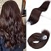 Micro Ring Loop Remy Human Hair Extensions 0.5g/Strand,100Strands,50G Silky Straight Virgin Hair Extension Micro Beads 18 inch Color#4 Medium Brown