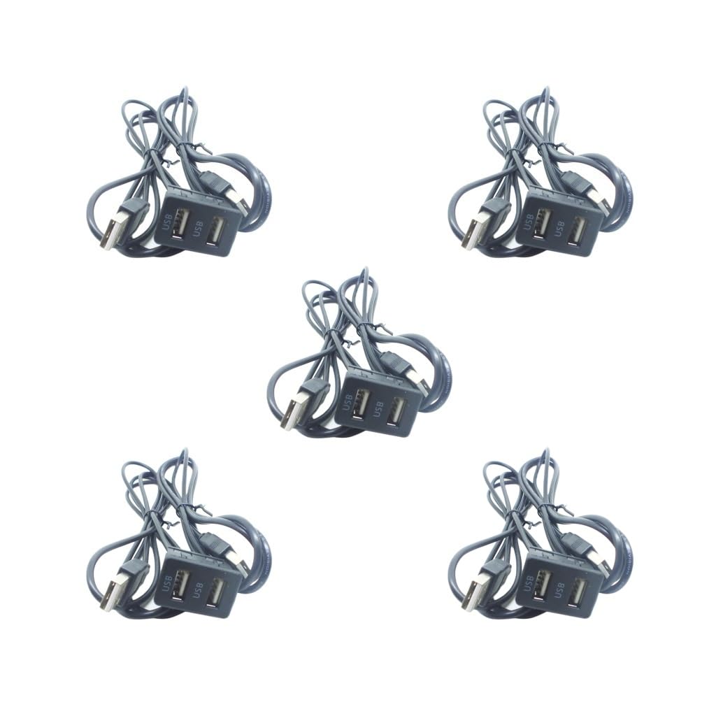 5 set 1.5M Auto Veicolo Universale Dual USB Audio Cruscotto Montato Cavo di Prolunga