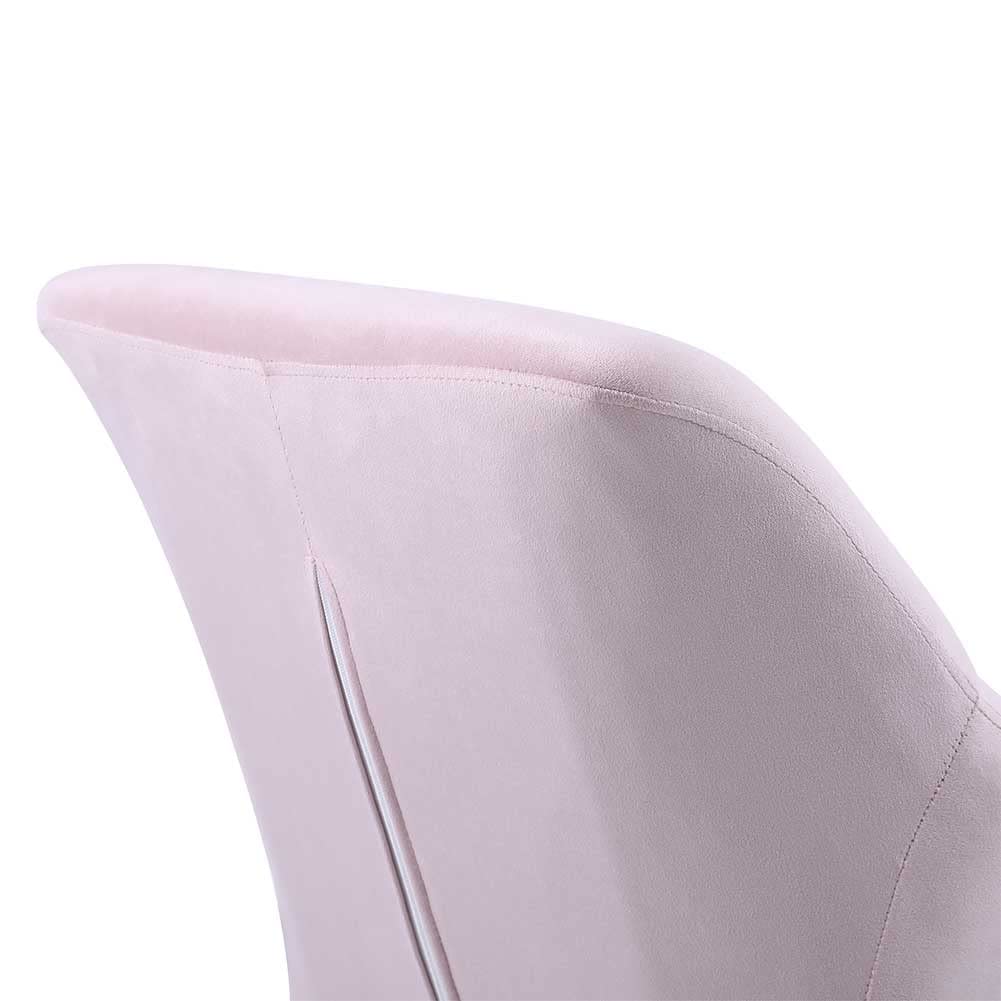 BAKAJI Poltrona Sedia a Dondolo Relax Casa Rivestimento in Tessuto Struttura Legno Imbottita Piedi in Metallo Base Dondonlante Legno Dimensione 60 x 78 x 78 cm Design Moderno Scandinavo (Rosa)