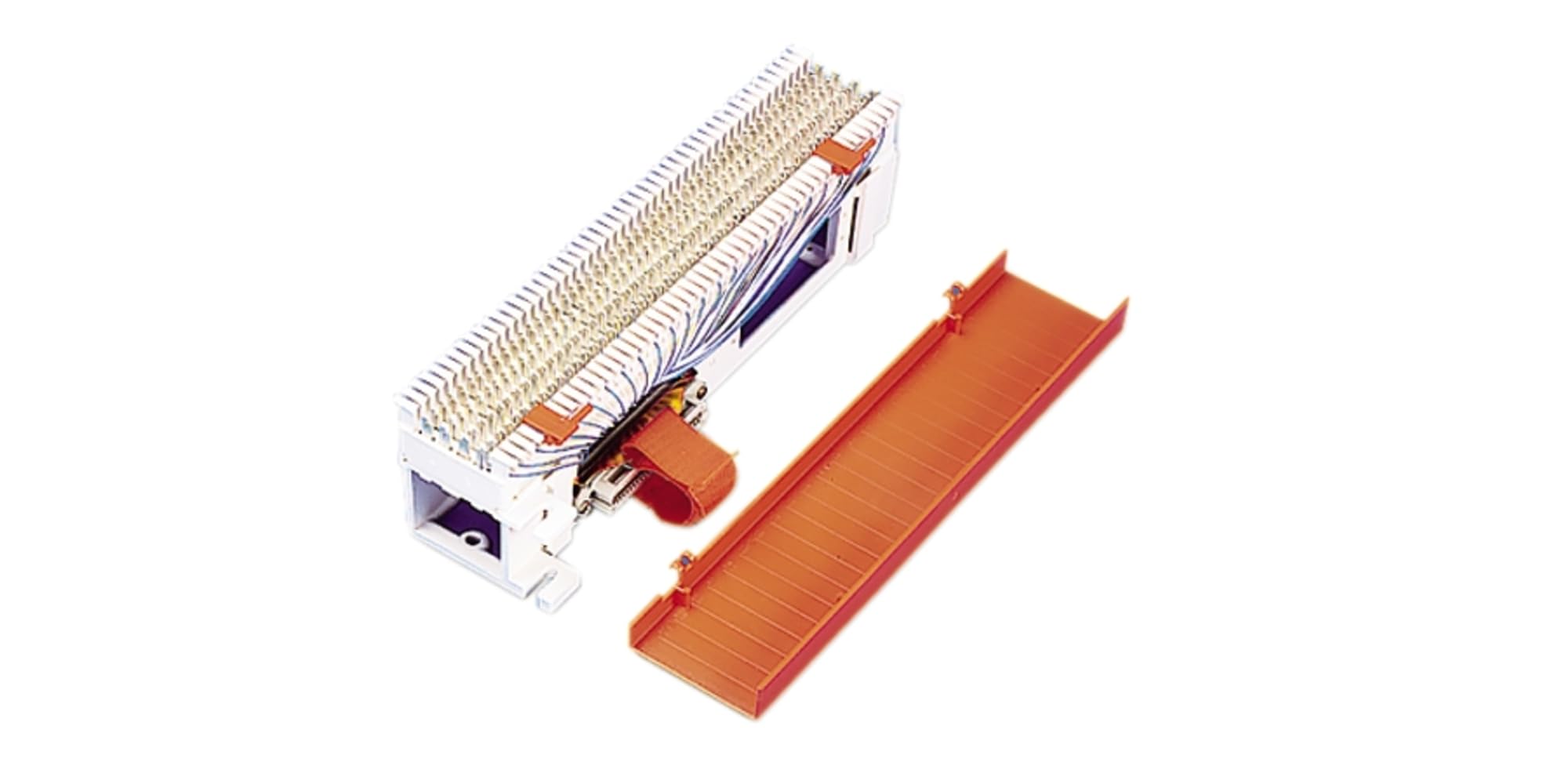 SIEMON Company M1-50R S66 Block with Female 25 Pair AMPHENOL Connector and HINGED Orange Cover