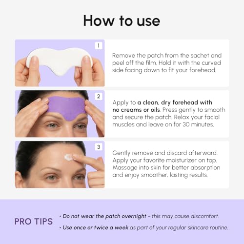 MAREE Forehead Wrinkle Patches 2 PACK – Collagen Wrinkle Patches with Retinol & Hyaluronic Acid for Face Lift – Fine Lines Deep Forehead Wrinkles Treatment Remover