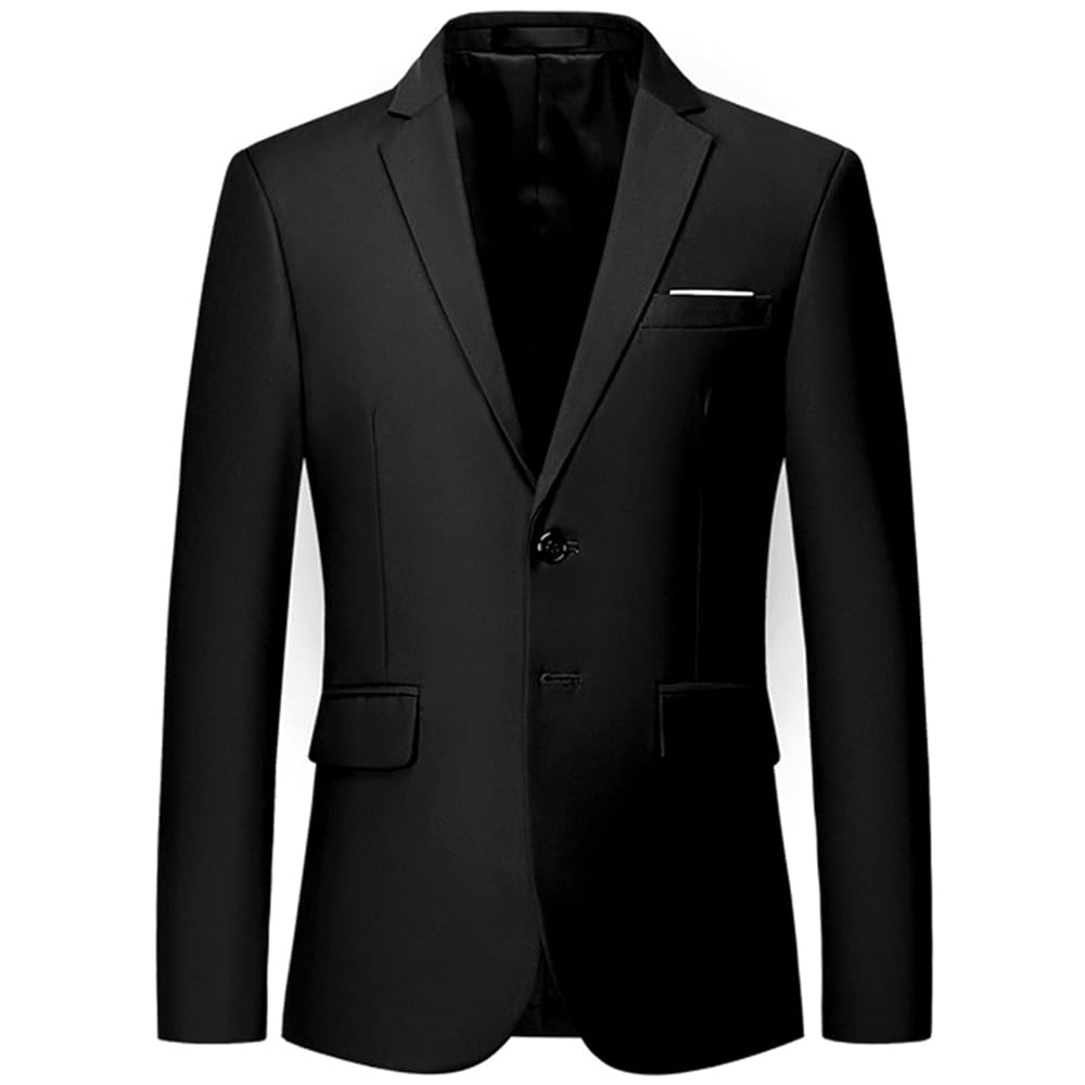 Amazon.com: Mens Solid Slim Fit Blazer Jacket Two Button
