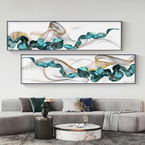 Peinture artistique soie fluide pour affiches de chambre contemporaine