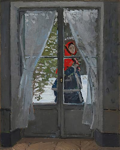 Tableau Toile Claude Monet Das Rote Kopftuch Affiche Art 60x90cm